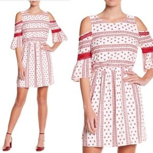 NWT Skies Are Blue Flutter Sleeve Cold Shoulder Dress